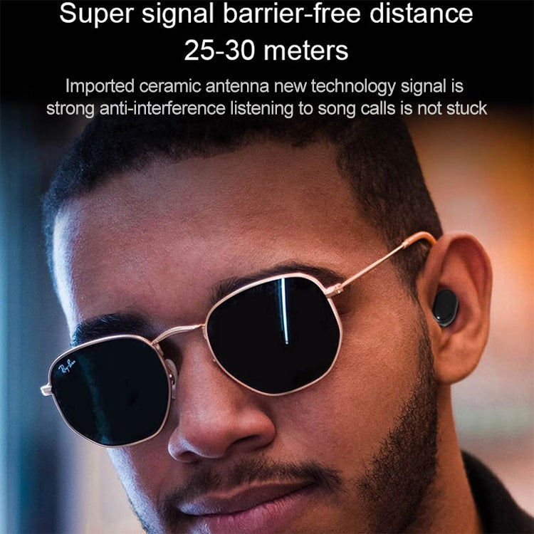 TWS-M1 TWS Bluetooth Earphone with Magnetic Charging Box, Support Memory Connection & Call & Battery Display Function(Pink)