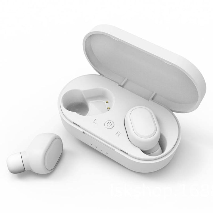 TWS-M1 TWS Bluetooth Earphone with Magnetic Charging Box, Support Memory Connection & Call & Battery Display Function(White)