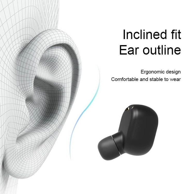 TWS-M1 TWS Bluetooth Earphone with Magnetic Charging Box, Support Memory Connection & Call & Battery Display Function(White)
