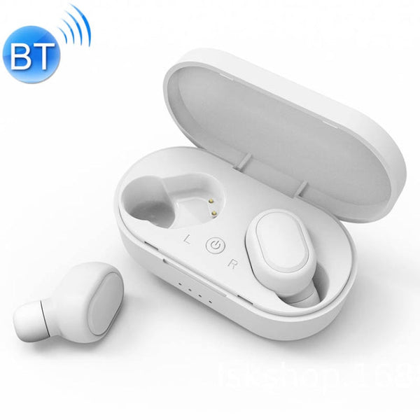 TWS-M1 TWS Bluetooth Earphone with Magnetic Charging Box, Support Memory Connection & Call & Battery Display Function(White)