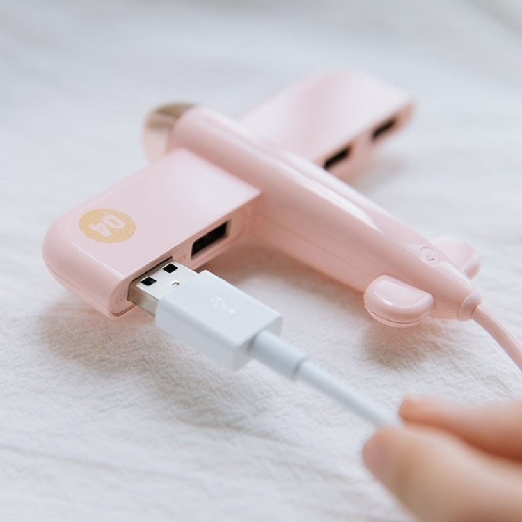 3life-308 5V 0.5A 4 USB Interfaces Air Force One Extender HUB Data Hub (Pink)