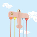 3life-308 5V 0.5A 4 USB Interfaces Air Force One Extender HUB Data Hub (Pink)