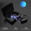 V10 Wireless Bluetooth V5.0 Sport Headphone with Charging Box, CSR Chip, Support Voice Reception&10 Minutes Fast Charging(Blue)