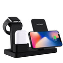 Q12 3 in 1 Quick Wireless Charger for iPhone, Apple Watch, AirPods and other Android Smart Phones(Black)