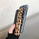 For iPhone X / XS Leopard Pattern Shockproof IMD Scrub Soft TPU Case (Black Yellow)
