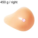 AS7 Spiral Shape Postoperative Rehabilitation Fake Breasts Silicone Breast Pad Nipple Cover 450g/Right