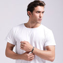 Men Detachable Titanium Steel Magnetic Therapy Bracelet Jewelry(Black Gold)