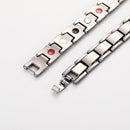 Men Detachable Titanium Steel Magnetic Therapy Bracelet Jewelry(Black)