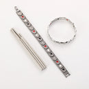 Men Detachable Titanium Steel Magnetic Therapy Bracelet Jewelry(Gold)