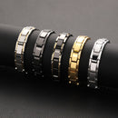 Men Detachable Titanium Steel Magnetic Therapy Bracelet Jewelry(Silver)
