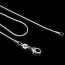 1MM Personality Fashion Silver Plated Snake Bone Chain(Silver length:28 inch)