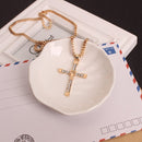 10 PCS Fashion Rhinestone Cross Pendant Encrypted Box Necklace