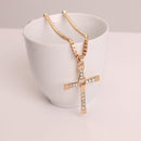 10 PCS Fashion Rhinestone Cross Pendant Encrypted Box Necklace