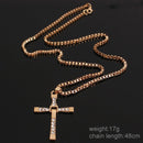 10 PCS Fashion Rhinestone Cross Pendant Encrypted Box Necklace