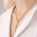 10 PCS Fashion Rhinestone Cross Pendant Encrypted Box Necklace
