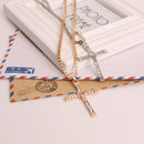10 PCS Fashion Rhinestone Cross Pendant Encrypted Box Necklace