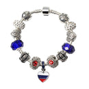 World Cup Russia Flag Souvenir Bracelets European and American Fashion Alloy Bracelet, Size: 20cm