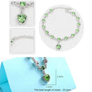 Fashion 12 Constellation Crystal Bracelets Gold-plated Anti-allergy Bracelet Jewelry(White)