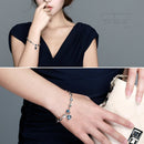 Fashion 12 Constellation Crystal Bracelets Gold-plated Anti-allergy Bracelet Jewelry(White)