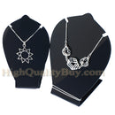2x Soft Jewelry Necklace Pendant Drop Chain Display Holder Standing Stand Choker