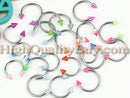 20 Fashion Mixed Color UV Taper Horseshoe Ear Nose Lip Ring Bar Piercing  Hot