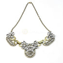 Fashion Jewelry Golden Crystal Pendant Necklace Golden Artificial Diamond