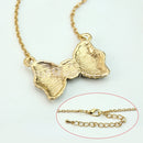 Bow-Tie Pendant Necklace Fine-Jewelry Diamond for Lady Women Fashion