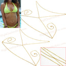 2x Full Body Jewelry Chain Harness Necklace Belt Bikini Chain Jewelry Decor