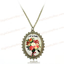 2pcs  Bouquet Necklace Fine Juewelry Fashion Bronze Color Chain Alloy Material