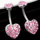 2pcs Jewelry Piercing Nail-Earrings Crystal-Stones Belly-Button Ring-Body Navel