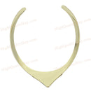Metal Plastic Cuff Choker Necklace Golden Necklace Elegant Heart Shape Pendant