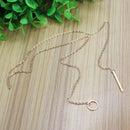 2x Bar Necklace Open Circle Y Necklace Vertical Bar Looped Long Necklace Women