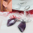 2pairs Earrings Crystal 2 color Women Jewelry Wedding Hoop Stud Party
