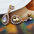 1pair Earrings Water Drop Crystal Women Jewelry Wedding Stud Party Stud