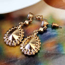 1pair Earrings Water Drop Crystal Women Jewelry Wedding Stud Party Stud