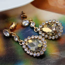 1pair Earrings Water Drop Crystal Women Jewelry Wedding Stud Party Stud