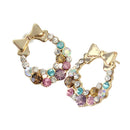 2pairs Women Earrings Circle Diamond Dangle Earrings Jewelry Gifts  Stud