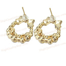 2pairs Women Earrings Circle Diamond Dangle Earrings Jewelry Gifts  Stud