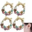 2pairs Women Earrings Circle Diamond Dangle Earrings Jewelry Gifts  Stud