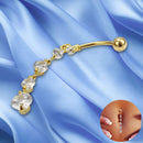 Sexy Belly Belly Piercing with Shining Crystal for Women Fashion Jewelry