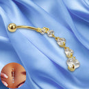 Piercing Navel-Ring Belly-Button Body-Jewelry Suit Zircon Umbilical Puncture