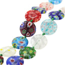 Women Lady Charm Jewellery Colorful Millefiori Glass Beads Link Necklace New 1x