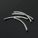 50x Beads Jewelry Necklace Acessories Bracelet Making Round Curved-Tube