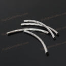 50x Beads Jewelry Necklace Acessories Bracelet Making Round Curved-Tube