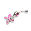Chic Butterfly Shape Belly Button Ring Rhinestone Crystal Piercing Jewelry
