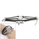 Bracelets Multilayer Metal Fashion Punk Leather Braided Handmade Bracelet