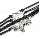 Bracelets Multilayer Metal Fashion Punk Leather Braided Handmade Bracelet