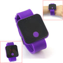 Led-Watch Purple-Strap Silicone-Band Femme New Digital for Girls Adjustable