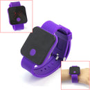 Led-Watch Purple-Strap Silicone-Band Femme New Digital for Girls Adjustable