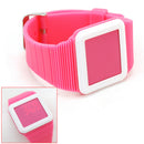 Led-Watch Pink-Strap Silicone-Band Femme New Digital for Girls Adjustable